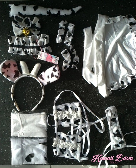 baby cow lingerie ra panties and accessories, hentai alternative inspired kink submissive sexy japanese girl costume pet petplay calf fetish girlfriend by Kawaii BDSM - cute and kinky / Worldwide Free  (4491105894452)