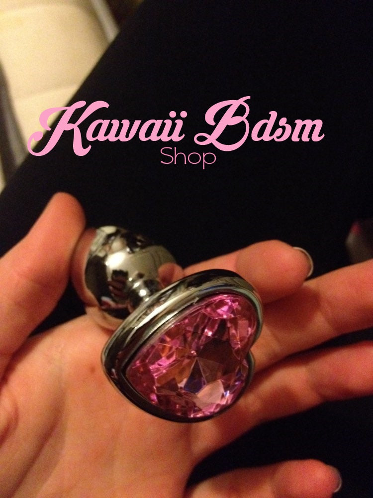 heart plug stainless steel crystal Jewell colorful rainbow ddlgworld ddlgplayground kinky sex buttplug anal babygirl babydoll doll soft aesthetic submissive sub cgl mdlg mdlb ageplay kittenplay neko girl boy by Kawaii BDSM - cute and kinky / Worldwide Free Shipping  (11179135239)