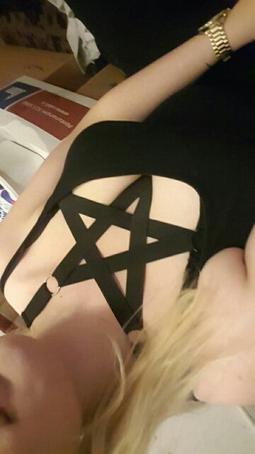 Cute pentagram pastel goth wicca lingerie bra harness garter belt lace sexy kinky black pink fetish aesthetic ddlg cglg mdlg ddlb mdlb little submissive little neko japanese hentai real princess  by Kawaii BDSM - cute and kinky / Worldwide Free Shipping (11023922823)