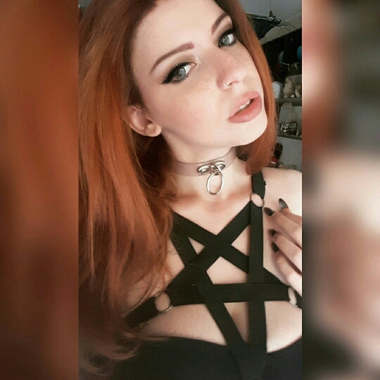 Cute pentagram pastel goth wicca lingerie bra harness garter belt lace sexy kinky black pink fetish aesthetic ddlg cglg mdlg ddlb mdlb little submissive little neko japanese hentai real princess  by Kawaii BDSM - cute and kinky / Worldwide Free Shipping (11023922823)
