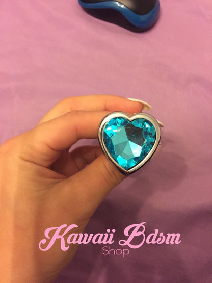 heart plug stainless steel crystal Jewell colorful rainbow ddlgworld ddlgplayground kinky sex buttplug anal babygirl babydoll doll soft aesthetic submissive sub cgl mdlg mdlb ageplay kittenplay neko girl boy by Kawaii BDSM - cute and kinky / Worldwide Free Shipping  (11179135239)
