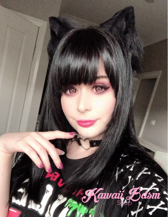 Realistic cat ears kittenplay petplay pet submissive girl boy cgl ddlg ddlb mdlg mdlb handmade handpainted cute sexy cosplay neko by Kawaii Bdsm - Cute and Kinky / Worldwide Free and Discreet Shipping  (1580449628212)