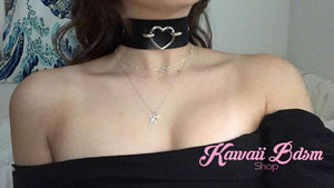 Choker heart collar goth gothic pastel fashion outfit japanese alternative babygirl roleplay ddlg daddy dom mdlg mdlb ddlb little girl boy sissy pet petplay kitten kittenplay puppyplay by Kawaii BDSM - cute and kinky / Worldwide Free Shipping (480873676837)