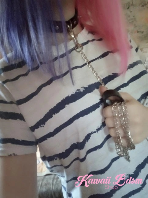 collar leash choker fashion goth sexy slave sub submissive ddlg cglg cglb mdlb mommy daddy little bondage black pink gothic fashion outfit petplay ageplay roleplay aesthetic white by Kawaii Bdsm - Cute and Kinky / Worldwide Free and Discreet Shipping  (781560414260)