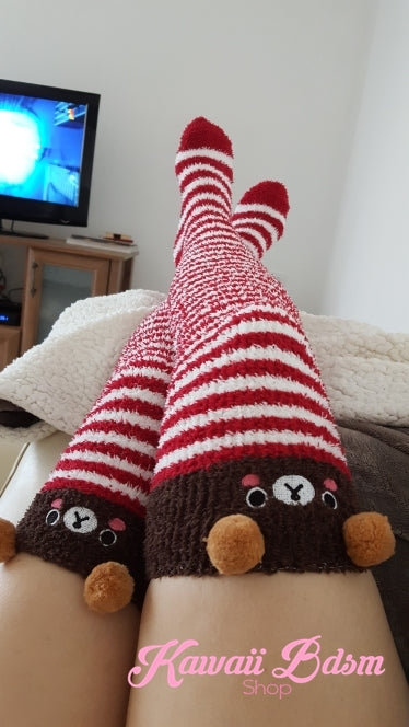 Red Bear Thigh Highs (791183458356)