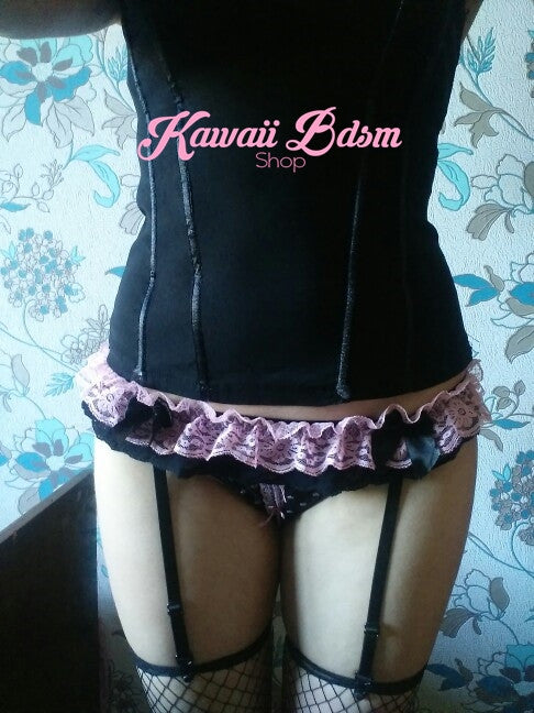 BabyDoll Garter & Stockings Set Kawaii Bdsm BabyDoll Garter & Stockings Set Kawaii Bdsm