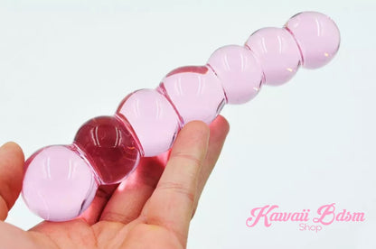 Bdsm Glass Dildo Pink Adult toy Wand Anal Plug Massager aesthetic kittenplay petplay sub bondage ddlg cglg babygirl mdlb by Kawaii Bdsm - Cute and Kinky / Worldwide Free and Discreet Shipping (11528150343)