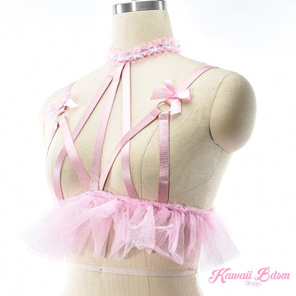 Cute lingerie bra harness garter belt lace sexy kinky black pink fetish aesthetic ddlg cglg mdlg ddlb mdlb little submissive little neko japanese hentai real princess by Kawaii BDSM - cute and kinky / Worldwide Free Shipping (5383414513826)