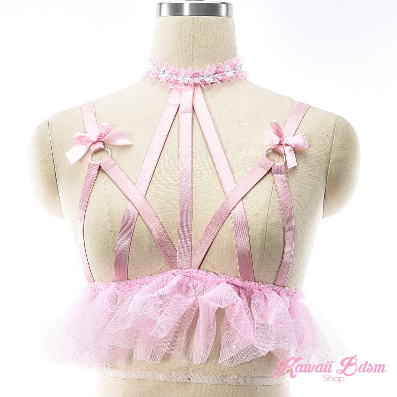 Cute lingerie bra harness garter belt lace sexy kinky black pink fetish aesthetic ddlg cglg mdlg ddlb mdlb little submissive little neko japanese hentai real princess by Kawaii BDSM - cute and kinky / Worldwide Free Shipping (5383414513826)