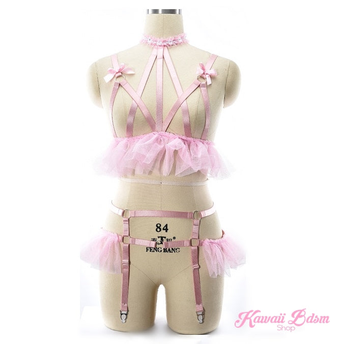 Cute lingerie bra harness garter belt lace sexy kinky black pink fetish aesthetic ddlg cglg mdlg ddlb mdlb little submissive little neko japanese hentai real princess by Kawaii BDSM - cute and kinky / Worldwide Free Shipping (5383414513826)