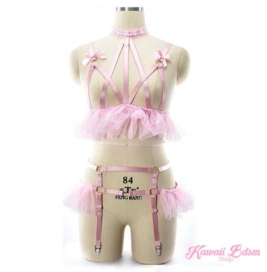 Cute lingerie bra harness garter belt lace sexy kinky black pink fetish aesthetic ddlg cglg mdlg ddlb mdlb little submissive little neko japanese hentai real princess by Kawaii BDSM - cute and kinky / Worldwide Free Shipping (5383414513826)