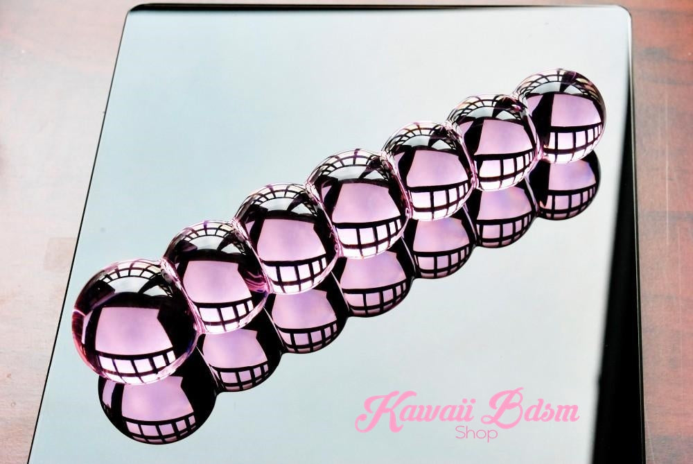 Bdsm Glass Dildo Pink Adult toy Wand Anal Plug Massager aesthetic kittenplay petplay sub bondage ddlg cglg babygirl mdlb by Kawaii Bdsm - Cute and Kinky / Worldwide Free and Discreet Shipping (11528150343)
