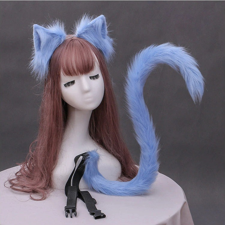 Realistic Long Tail & Ears Set