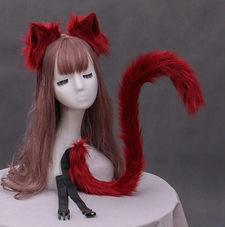 Realistic Long Tail & Ears Set