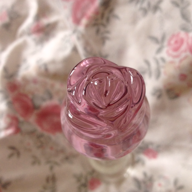 Rose glass Wand dildo flower plug kawaii bdsm ddlgworld(10992194695)