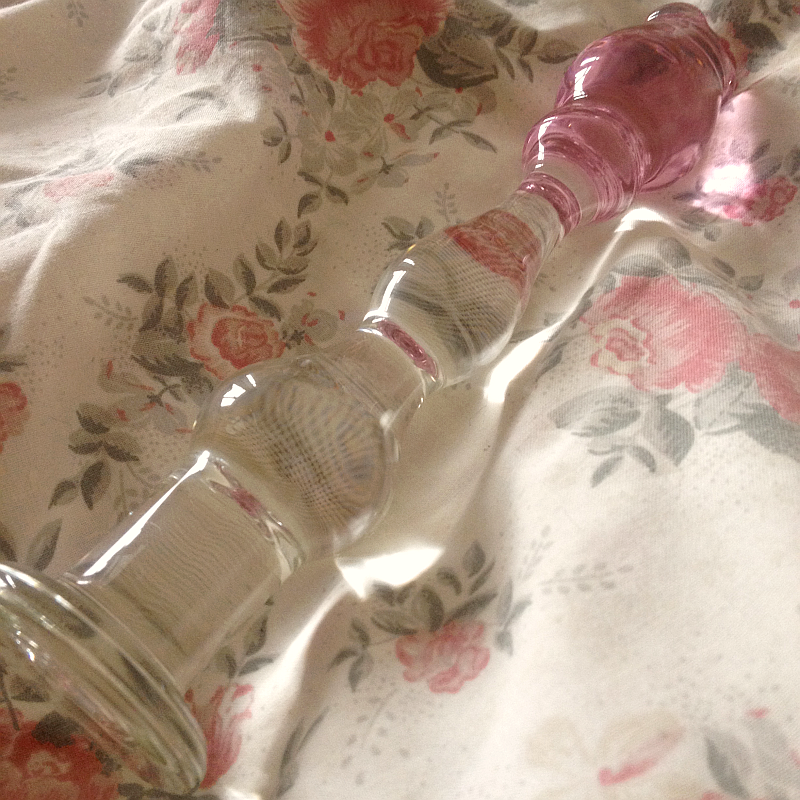 Rose glass Wand dildo flower plug kawaii bdsm ddlgworld(10992194695)