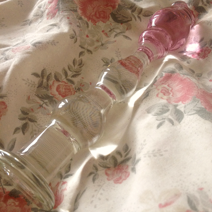 Rose glass Wand dildo flower plug kawaii bdsm ddlgworld(10992194695)