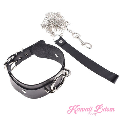 O ring choker collar brat sub submissive dom slave sexy leash chain training ddlg ddlb cglg cglb mdlg mdlb little boy girl pink black purple red goth fashion doll baby by Kawaii Bdsm - Cute and Kinky / Worldwide Free and Discreet Shipping   (1227641126964)