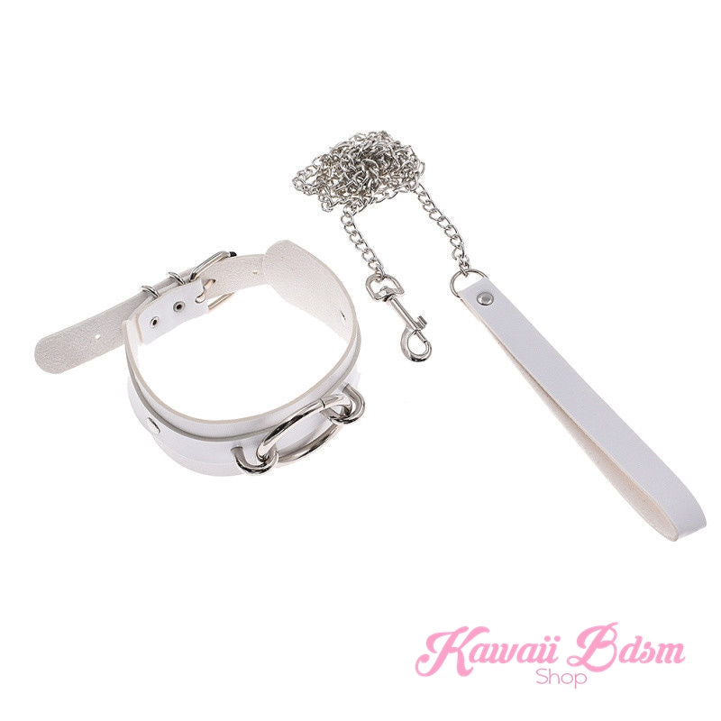O ring choker collar brat sub submissive dom slave sexy leash chain training ddlg ddlb cglg cglb mdlg mdlb little boy girl pink black purple red goth fashion doll baby by Kawaii Bdsm - Cute and Kinky / Worldwide Free and Discreet Shipping   (1227641126964)