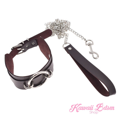 O ring choker collar brat sub submissive dom slave sexy leash chain training ddlg ddlb cglg cglb mdlg mdlb little boy girl pink black purple red goth fashion doll baby by Kawaii Bdsm - Cute and Kinky / Worldwide Free and Discreet Shipping   (1227641126964)