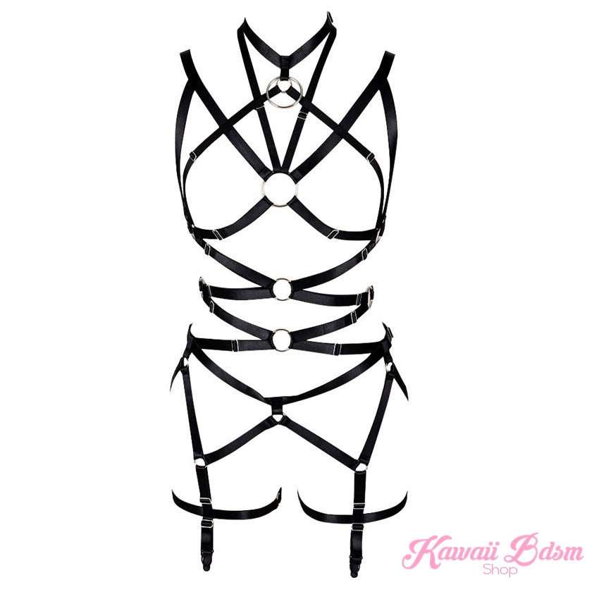 babydoll doll harness body chest goth gothic pastel princess fetish camgirl sexy lingerie garter belt underwear ddlgworld ddlgplayground babygirl aesthetic egirl punk  by Kawaii BDSM - cute and kinky / Worldwide Free Shipping (5326451736738)