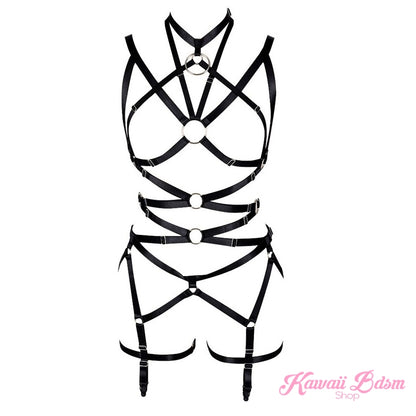 babydoll doll harness body chest goth gothic pastel princess fetish camgirl sexy lingerie garter belt underwear ddlgworld ddlgplayground babygirl aesthetic egirl punk  by Kawaii BDSM - cute and kinky / Worldwide Free Shipping (5326451736738)
